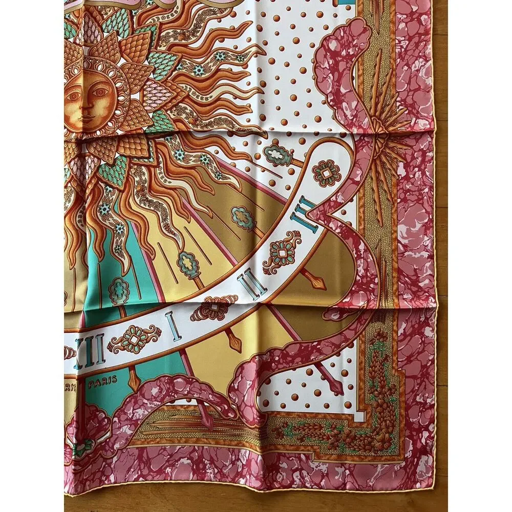 Hermès Gloria Soli Scarf 100% Silk 35.5”x35.5” NEW NWT Sun Old Money Luxury
